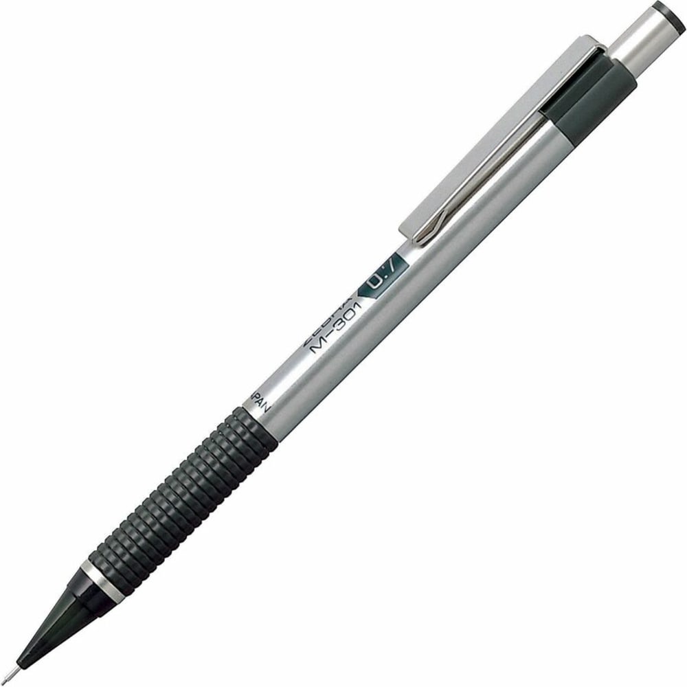 Zebra Pen M-301 Mechanical Pencil, Medium Point, 0.7 mm, Silver/Black Barrel