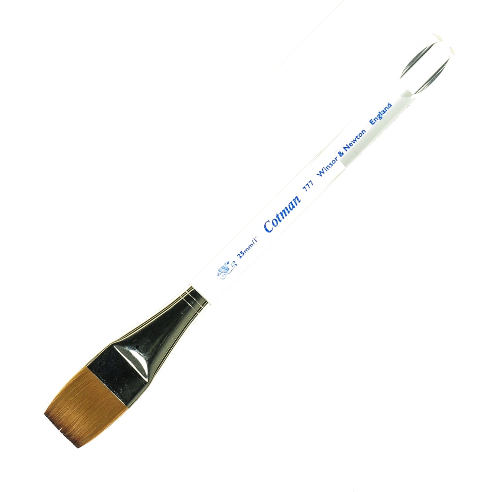 Winsor & Newton Cotman Watercolor Paint Brush 777, 1in, One-Stroke Bristle, Synthetic, Clear