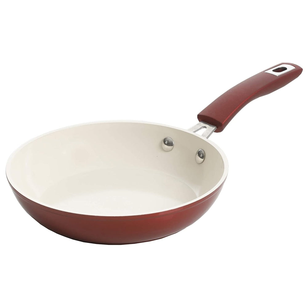 Kenmore Arlington 12-Piece Ceramic Non-Stick Cookware Set, Red