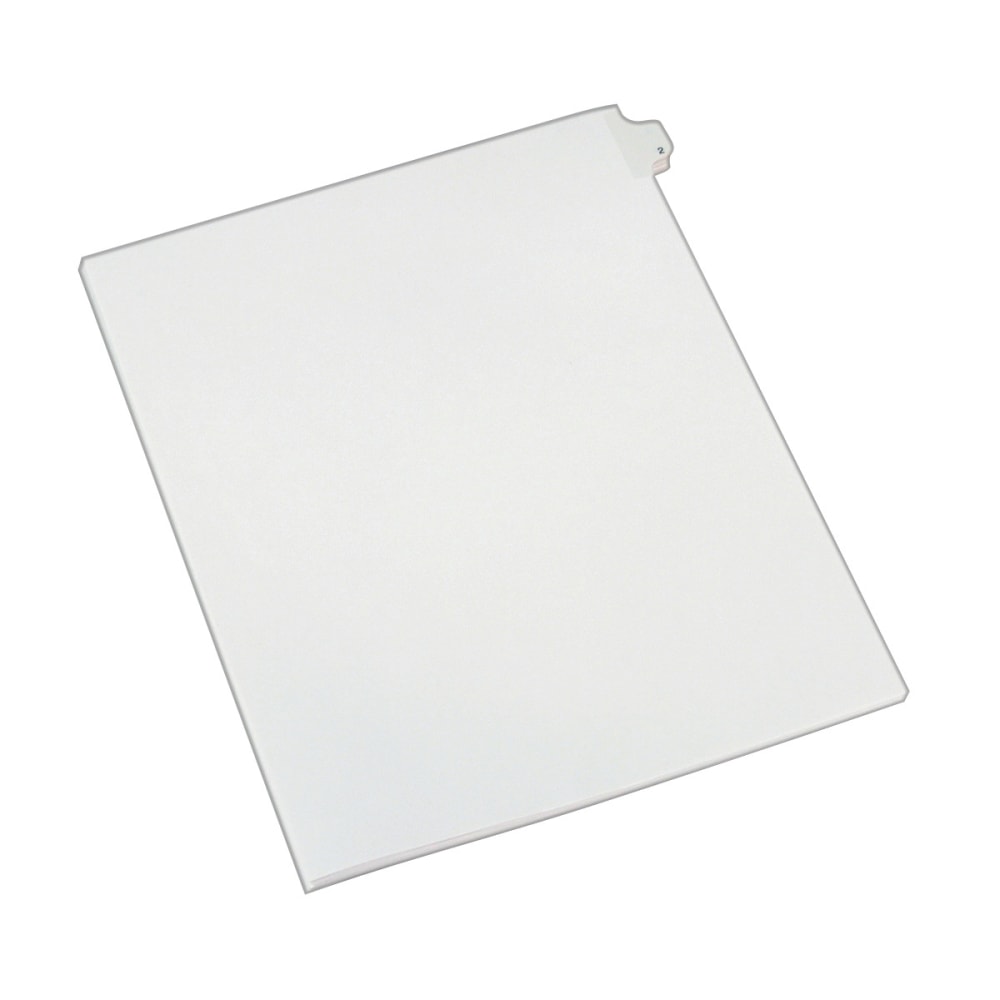 Avery Side-Tab Legal Index Exhibit Dividers, Tab Title 2, White, Pack Of 25