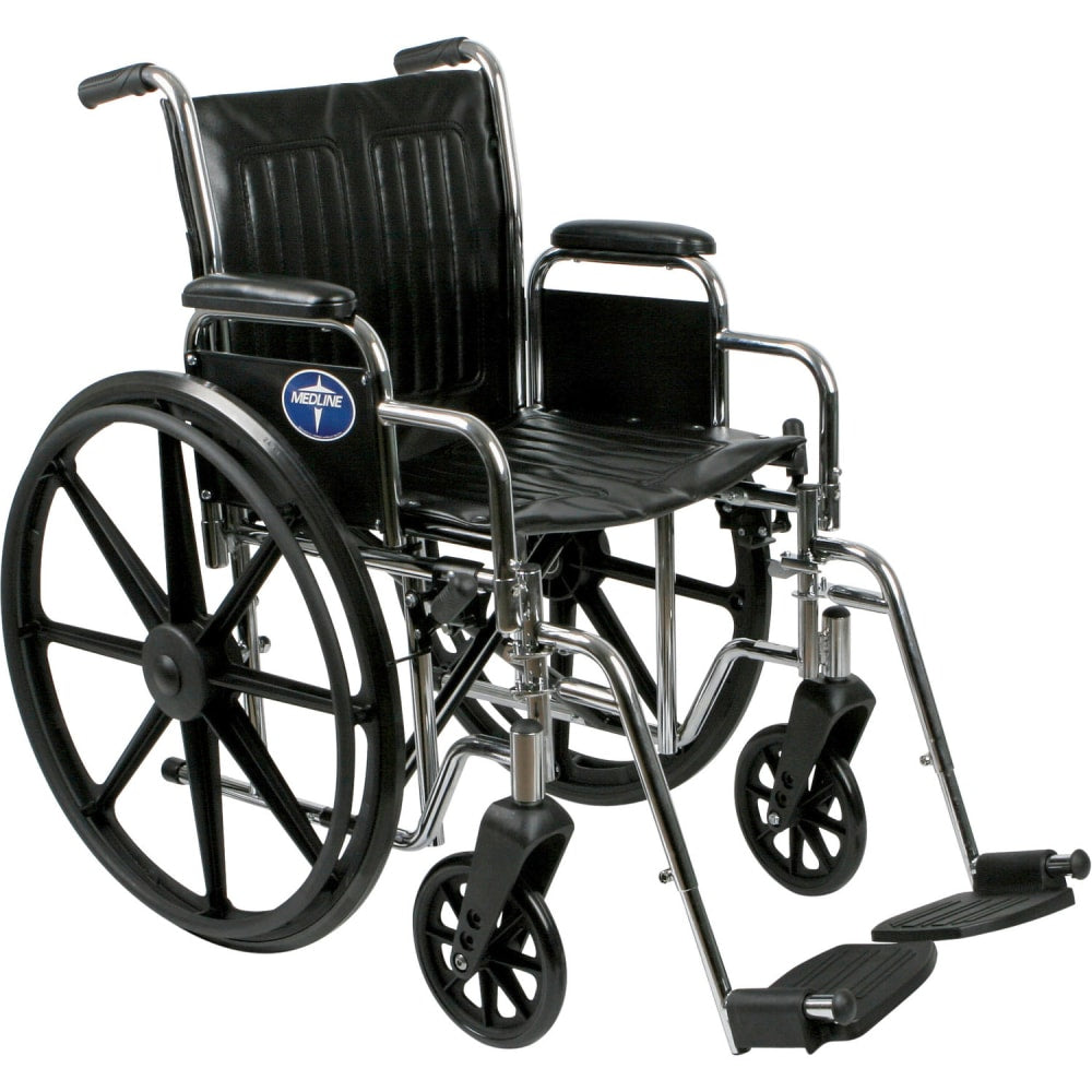 Medline Excel 2000 Wheelchair, 20in Seat, Black