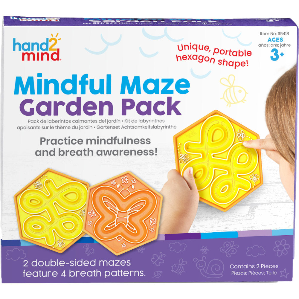 Hand2Mind Mindful Maze Garden Pack, Multicolor, Set Of 2 Boards