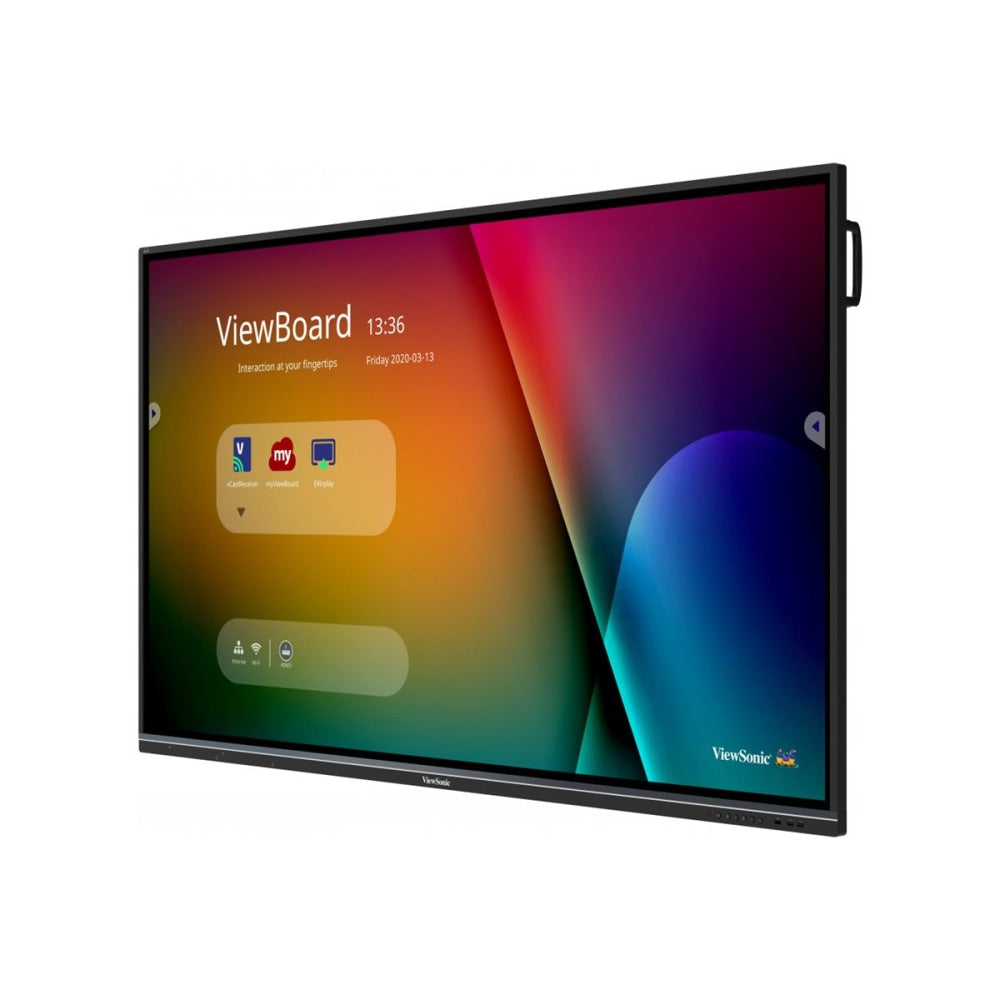 ViewSonic ViewBoard IFP8650-C1 - 86in Diagonal Class LED-backlit LCD display - interactive - with touchscreen - 4K UHD (2160p) 3840 x 2160 - with ViewSonic LB-WIFI-001 Adapter, ViewSonic WMK-047-2 wall mount, ViewSonic NMP660 Chromebox