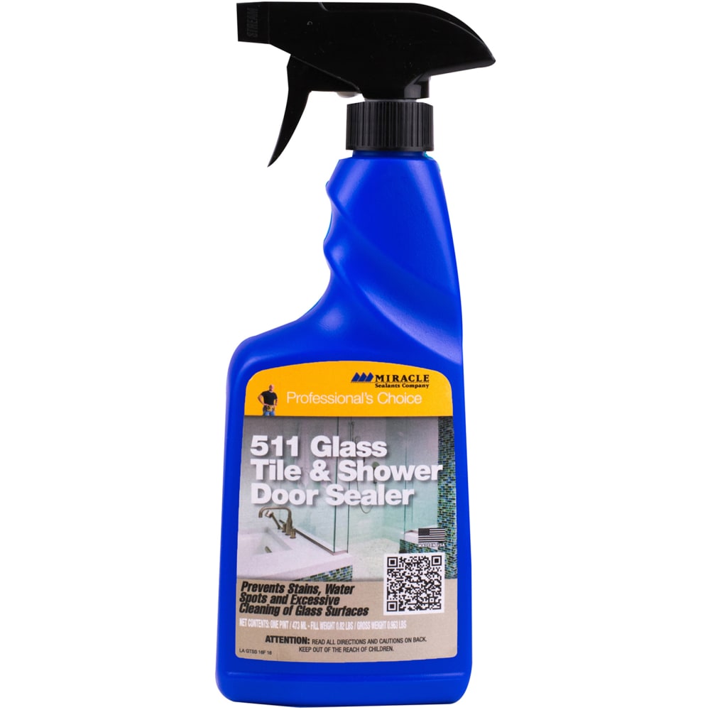 Miracle Sealants 511 Glass Tile & Shower Door Sealer, 16 Oz, Case Of 6 Bottles