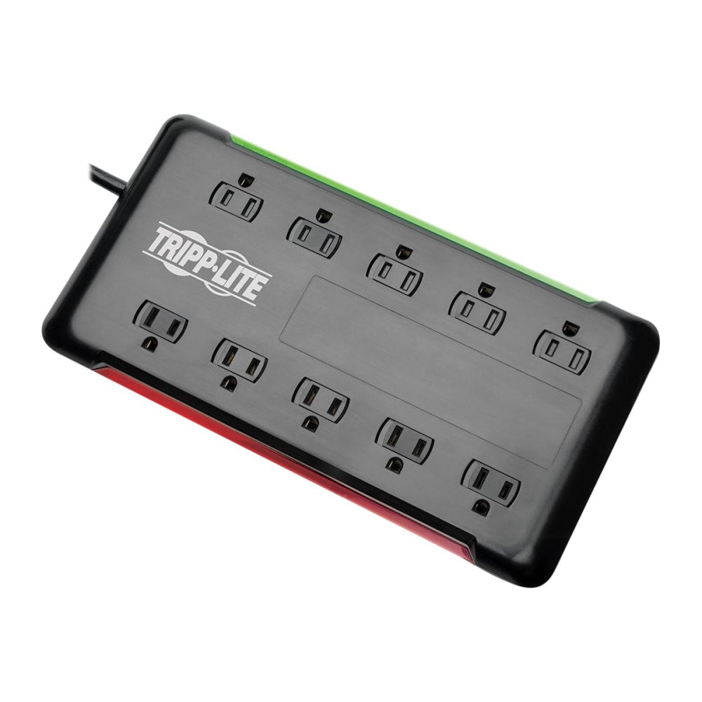 Tripp Lite 10-Outlet Surge Protector Power Strip 6ft Cord 2880 Joules Black - Surge protector - 15 A - AC 120 V - 1800 Watt - output connectors: 10 - 6.6 ft cord - black