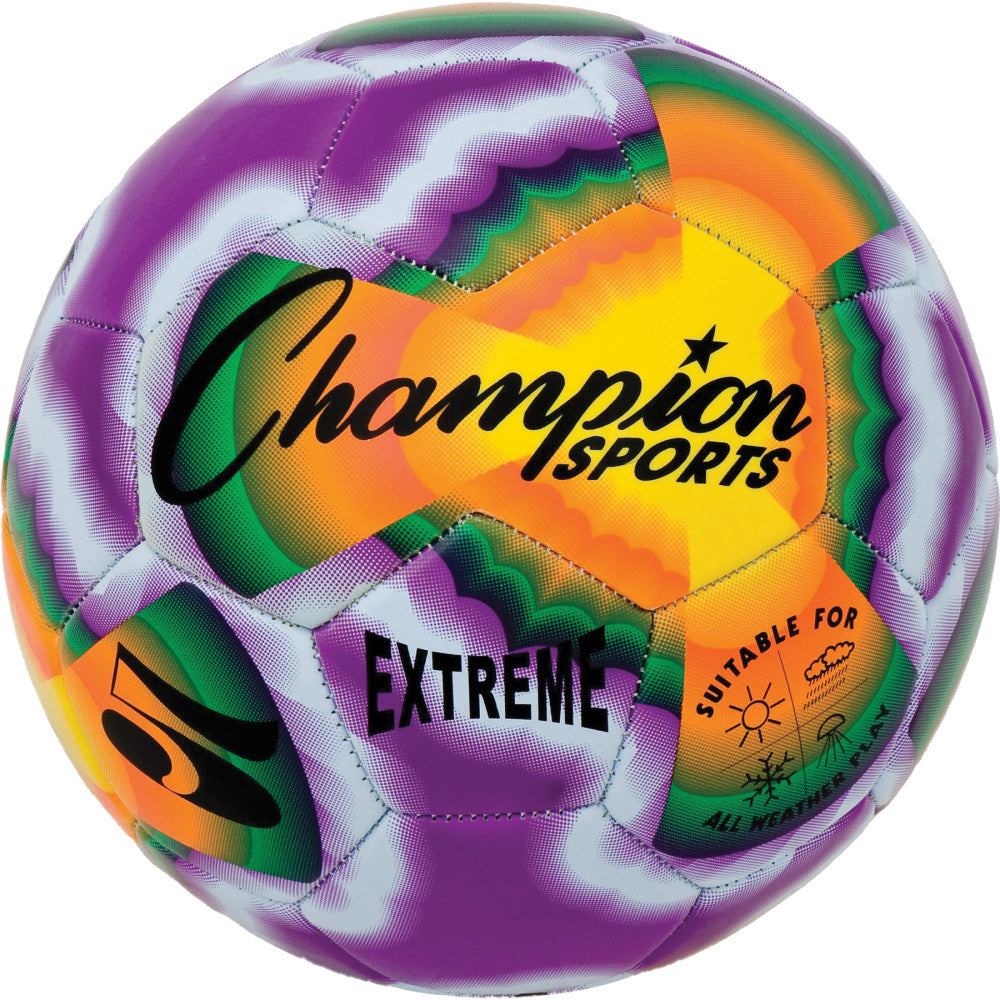 Champion Sports Extreme Tiedye Soccer Ball, Size 5, Multicolor