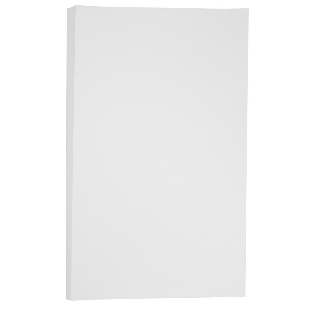 JAM Paper Vellum Bristol Card Stock, White, Ledger (11in x 17in), 67 Lb, White, Pack Of 50