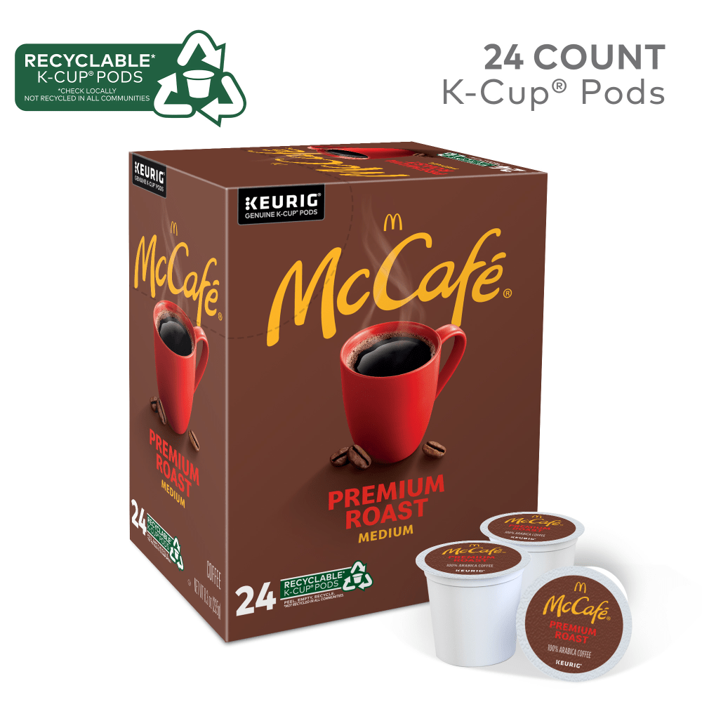 McCafe Single-Serve Coffee K-Cup Pods, Premium Roast, Carton Of 24