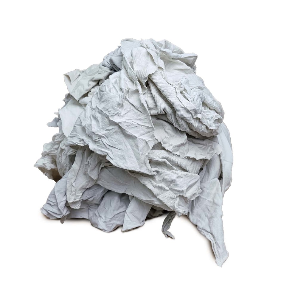 Pro-Clean Basics T-Shirt Rags, Assorted Sizes, White, 3-Lb Pack