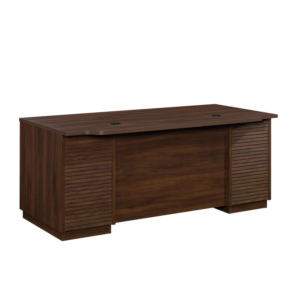 Sauder Palo Alto 72inW Executive Commercial Double-Pedestal Computer Desk, Spiced Mahogany