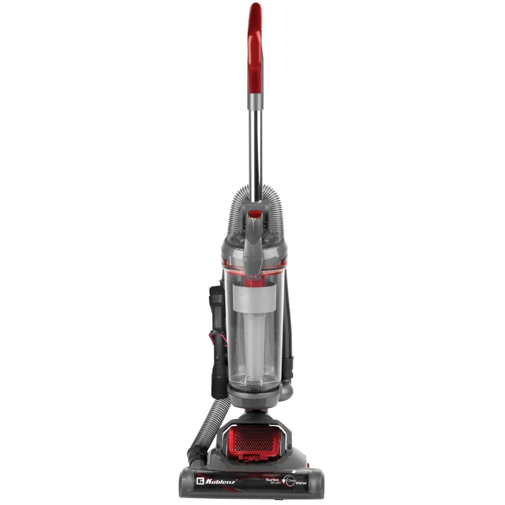 Koblenz Upright Vacuum Aria - 1400 W Motor - Bagless - Brush, Hose, Pet TurboBrush Tool, Crevice Tool, Sofa Nozzle - Carpet, Hard Floor - HEPA - AC Supply - 69 dB(A) Noise - Red, Gray