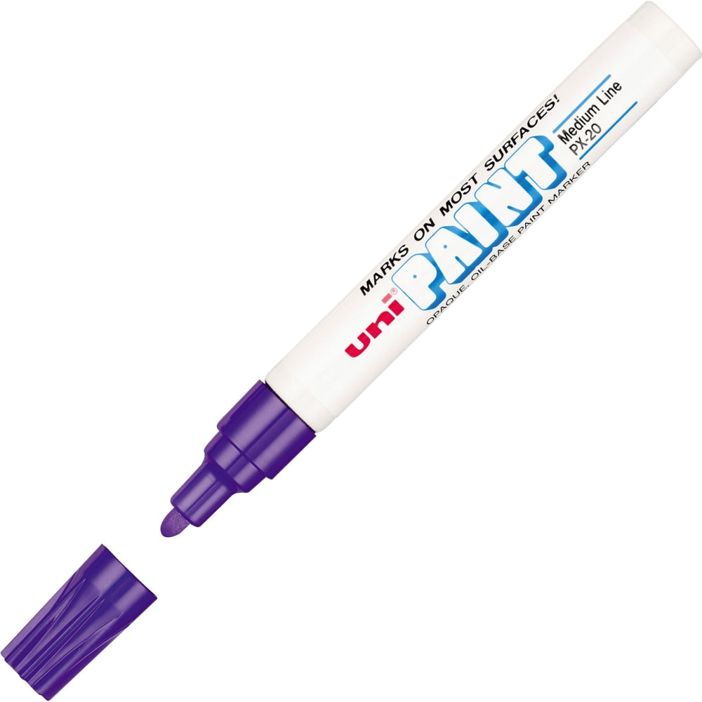 Uni-Paint Markers, Medium Point, Violet, Pack Of 12