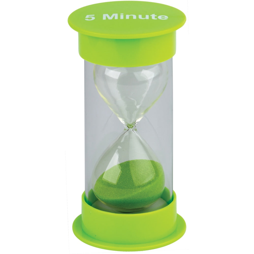 Teacher Created Resources 5 Minute Sand Timers, Lime Green, Pack Of 3 Timers