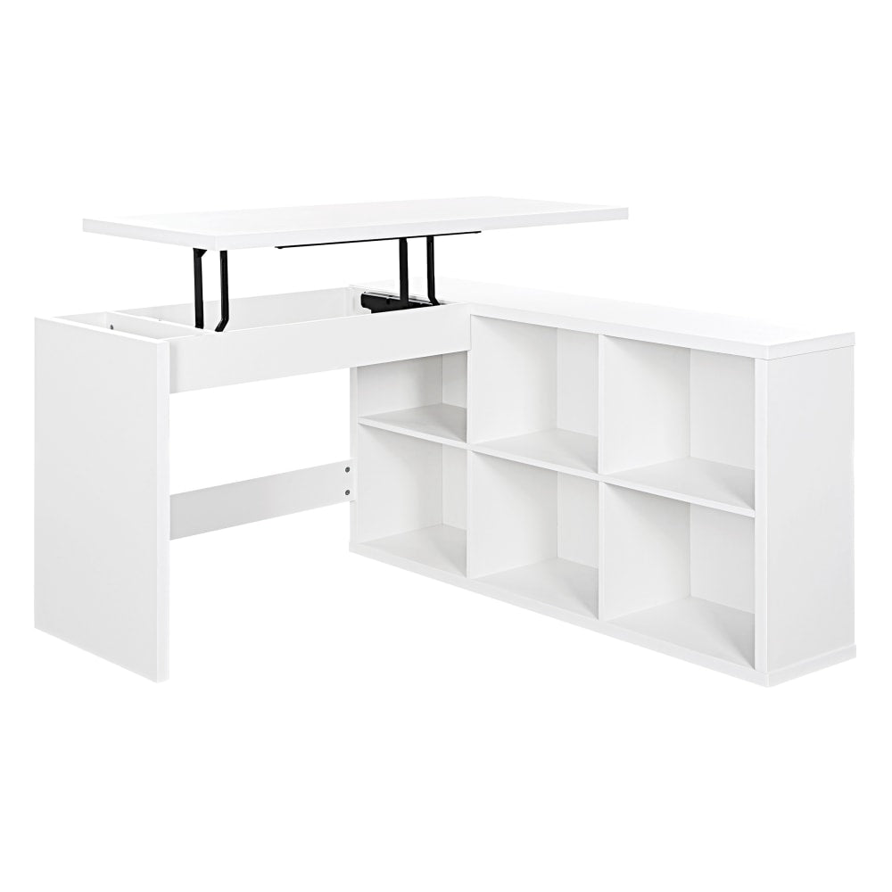 Office Star Waverly 48inW Worksmart Sit-To-Stand L-Shaped Desk, White