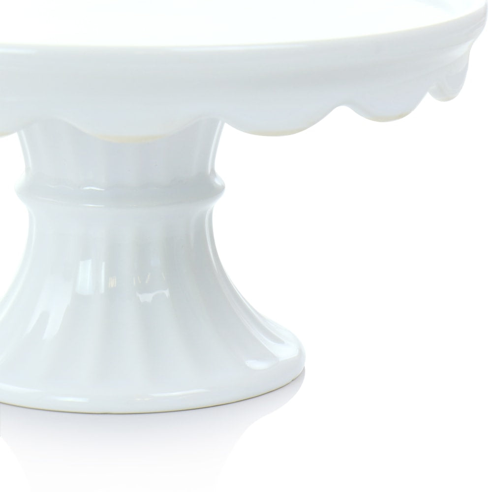 Martha Stewart Patterson Cake Stand, 10in, White