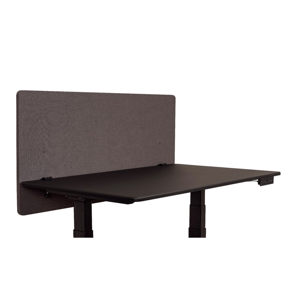 Luxor RECLAIM Acoustic Privacy Desk Panels, 48inW, Slate Gray