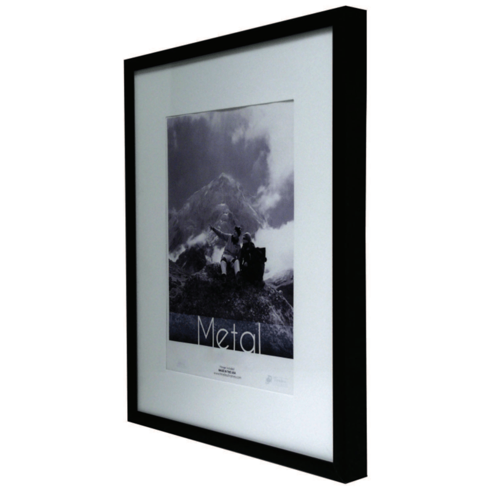 Timeless Frames Metal Picture Frame, 16in x 20in With Mat, Black