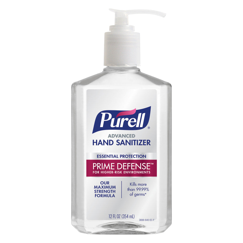 PURELL PRIME DEFENSE Advanced Hand Sanitizer,  12 fl oz Pump Bottle