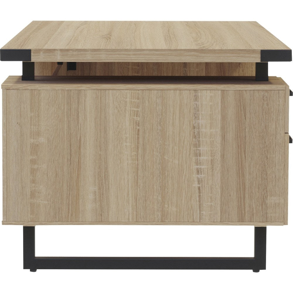 Safco Mirella Free Standing 72inW Writing Desk With Modesty Panel, Sand Dune