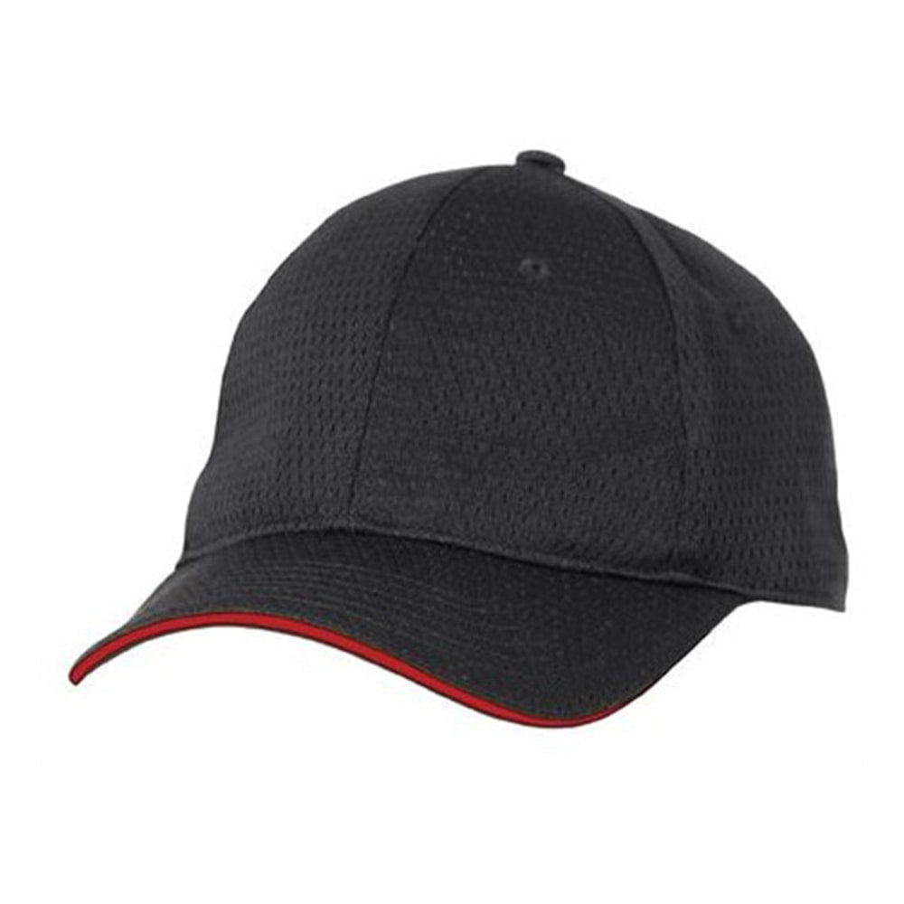 Chef Works Cool Vent Baseball Cap, Black/Red