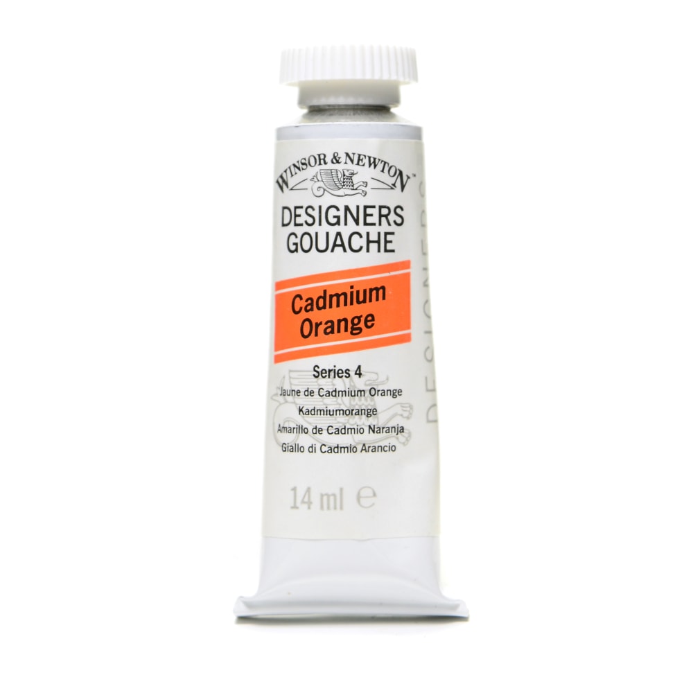 Winsor & Newton Designers Gouache, 14 mL, Cadmium Orange, 89