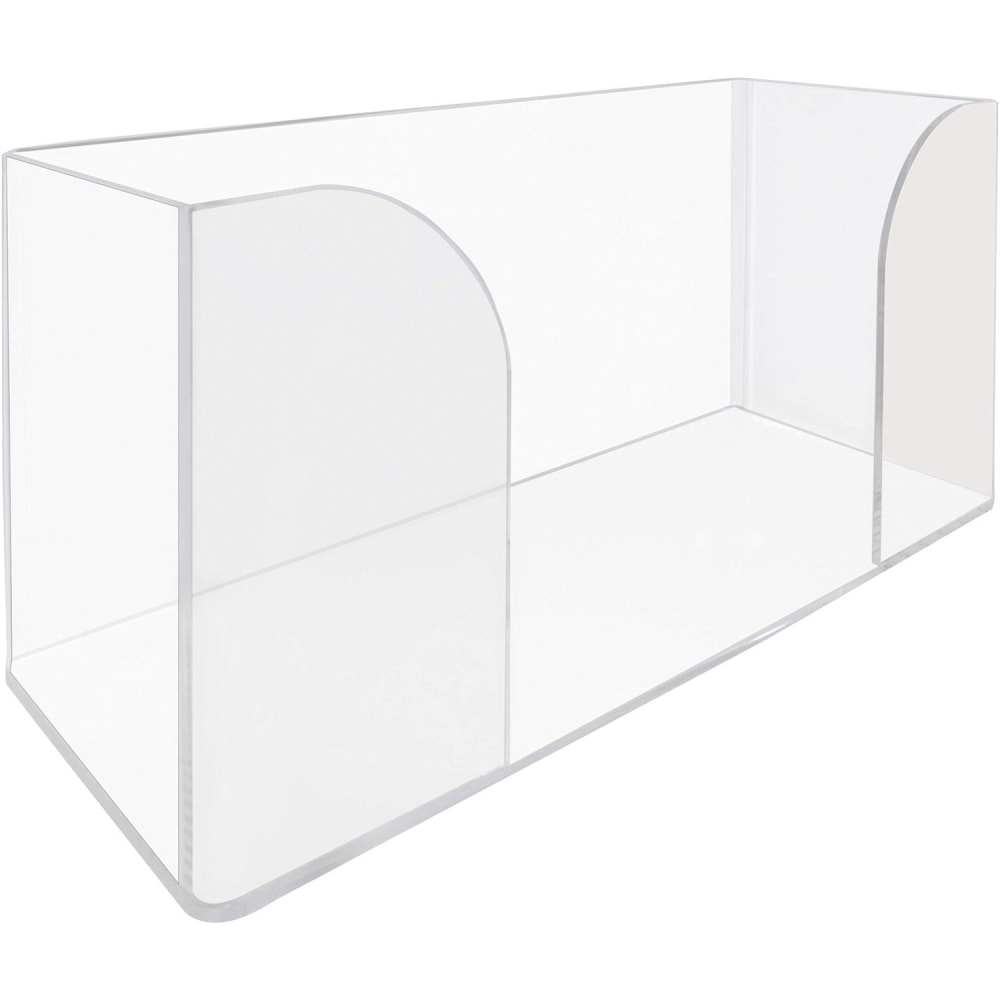 Nadex Coins Acrylic Clear Check Tray - 3.9in Height x 4.6in Width x 10in DepthDesktop - Durable, Stackable - Clear - Acrylic