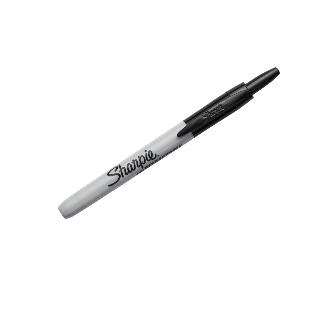 Sharpie Retractable Permanent Marker, Fine Point, Black