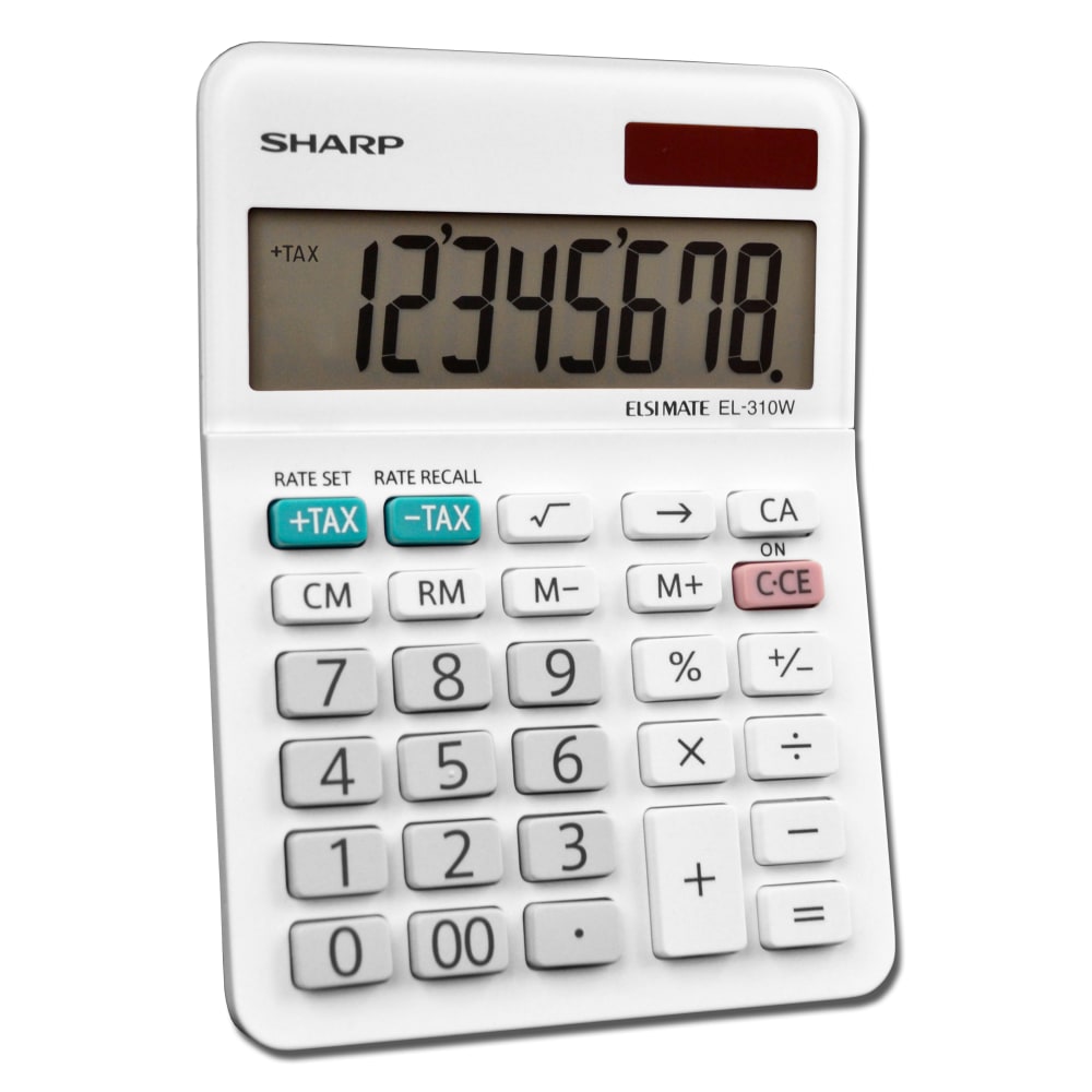 Sharp White Series Desktop Calculator, EL-310WB