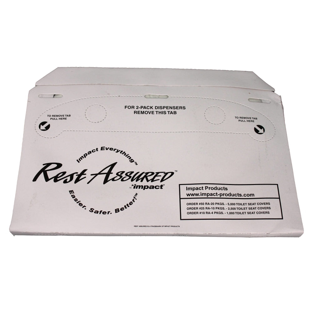 Rochester Midland Half-Fold Toilet Seat Covers, 250 Sheets Per Pack, Carton Of 20 Packs