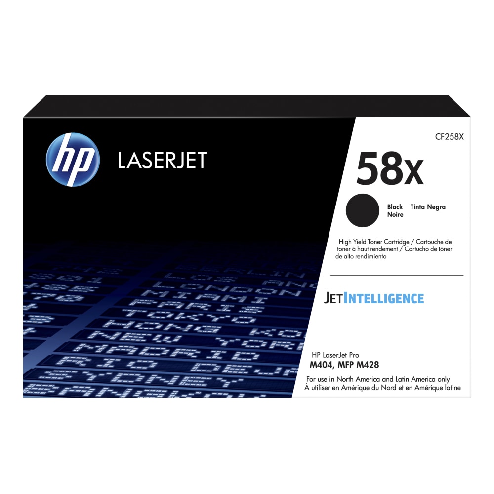 HP 58X Black High Yield Toner Cartridge, CF258X