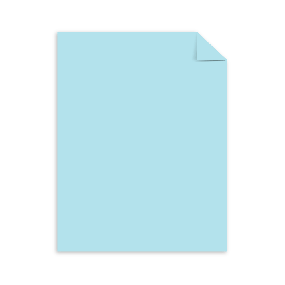 Neenah Exact Index Card Stock, 8 1/2in x 11in, 110 Lb., Blue, Pack Of 250 Sheets