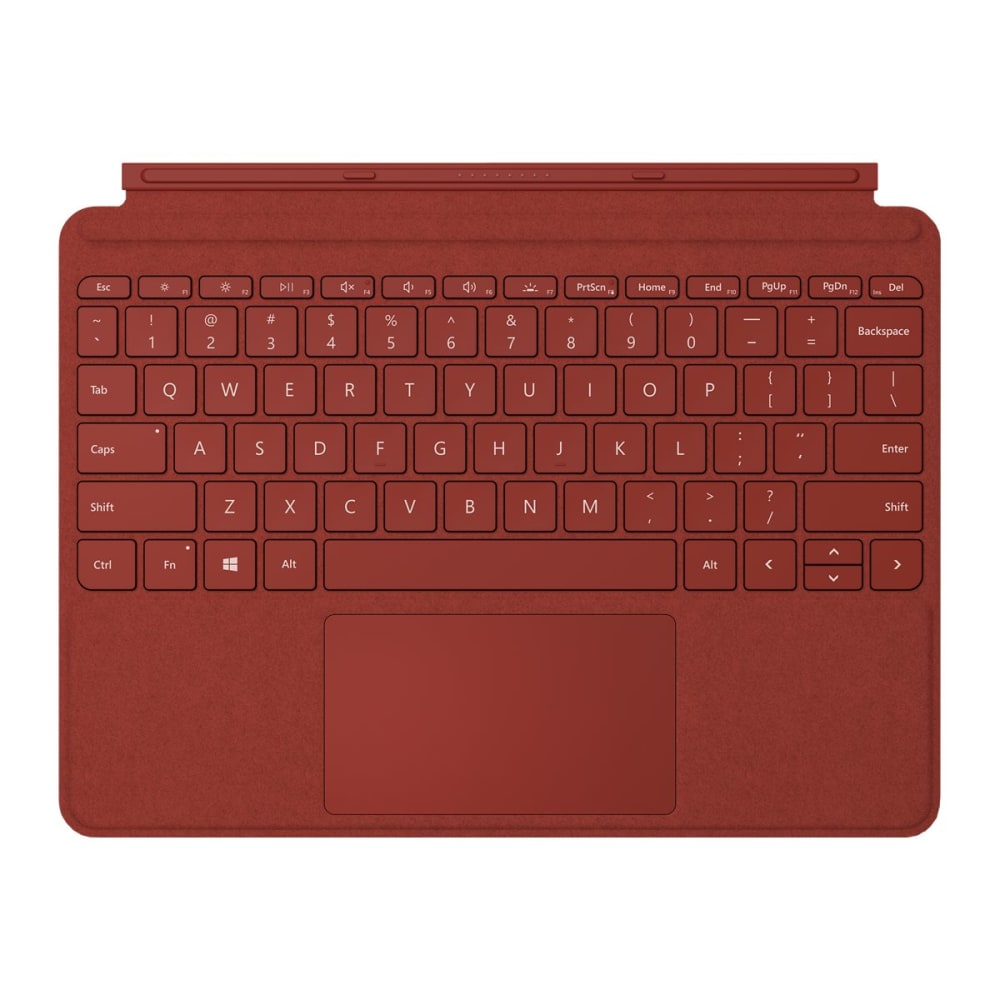 Microsoft Signature Type Cover Keyboard/Cover Case Microsoft Surface Go, Surface Go 2 Tablet - Poppy Red - Stain Resistant - Alcantara Body