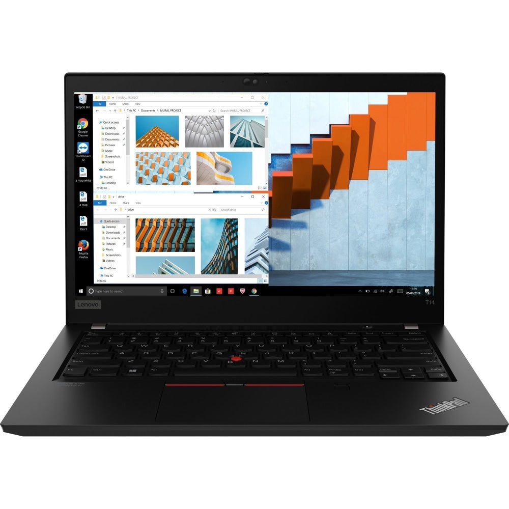 Lenovo ThinkPad T14 Gen 1 20UD003MUS 14in Notebook - Full HD - 1920 x 1080 - AMD Ryzen 5 PRO 4650U Hexa-core (6 Core) 2.10 GHz - 8 GB RAM - 256 GB SSD - Glossy Black - Windows 10 Pro - AMD Radeon Graphics