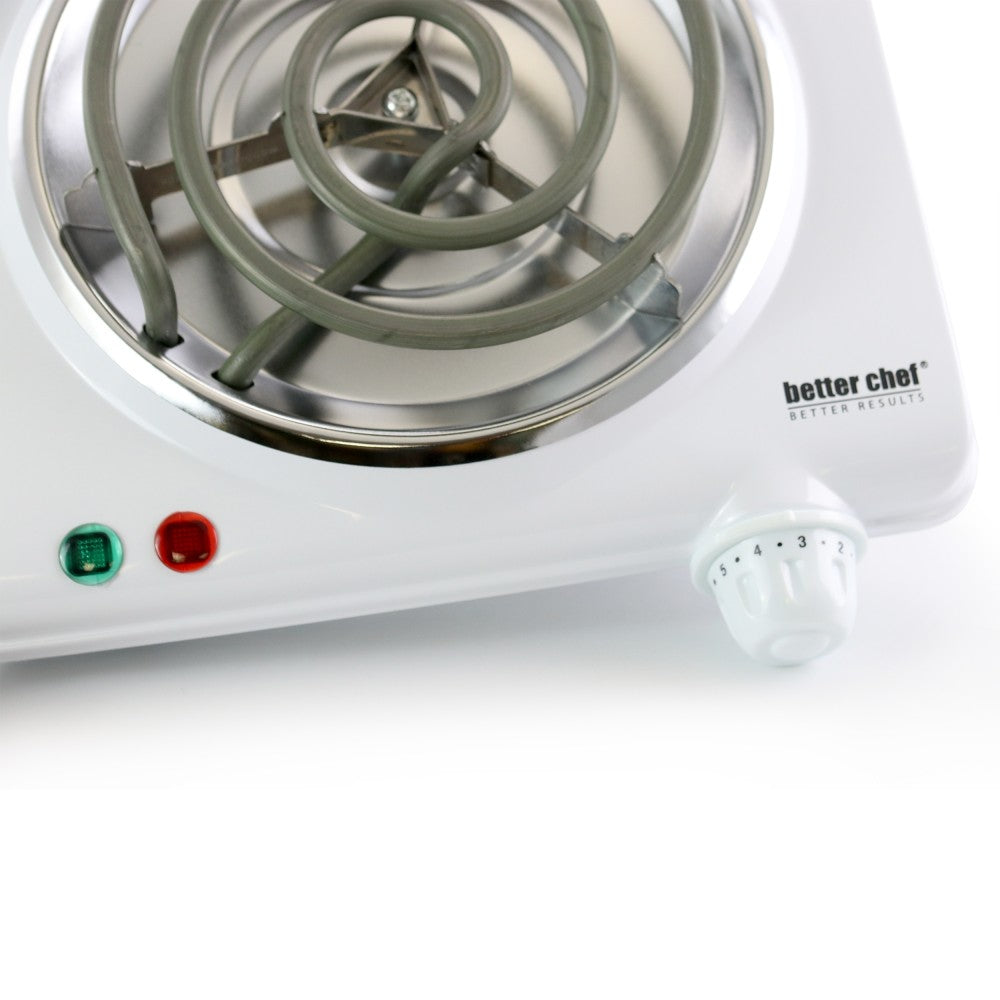 Better Chef Electric Single Burner Range, 3inH x 8inW x 9inD, White