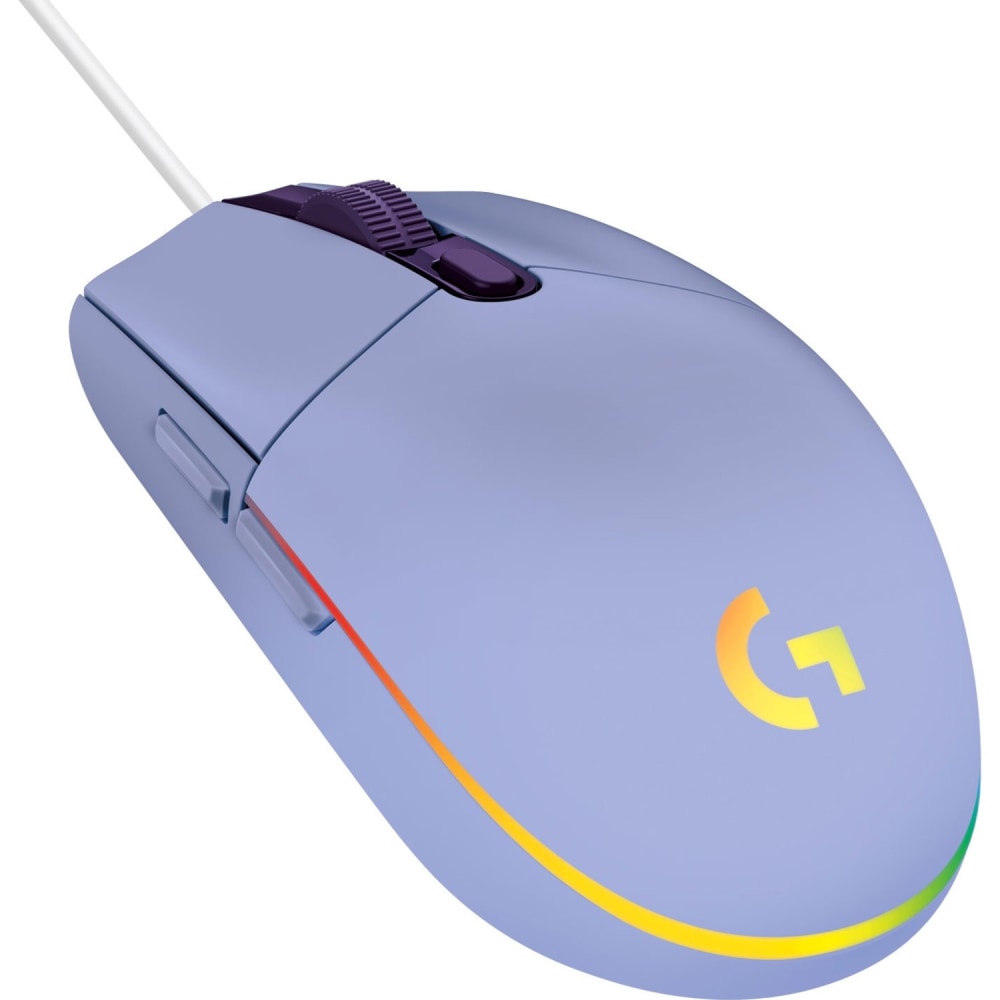 Logitech G203 Gaming Mouse - Cable - Lilac - USB - 8000 dpi - 6 Button(s)