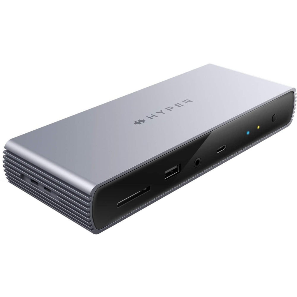 Targus HyperDrive Thunderbolt 4 Docking Station, 2-15/16inH x 7-7/8inW x 1-1/4inD, Silver, HDTB4D-US