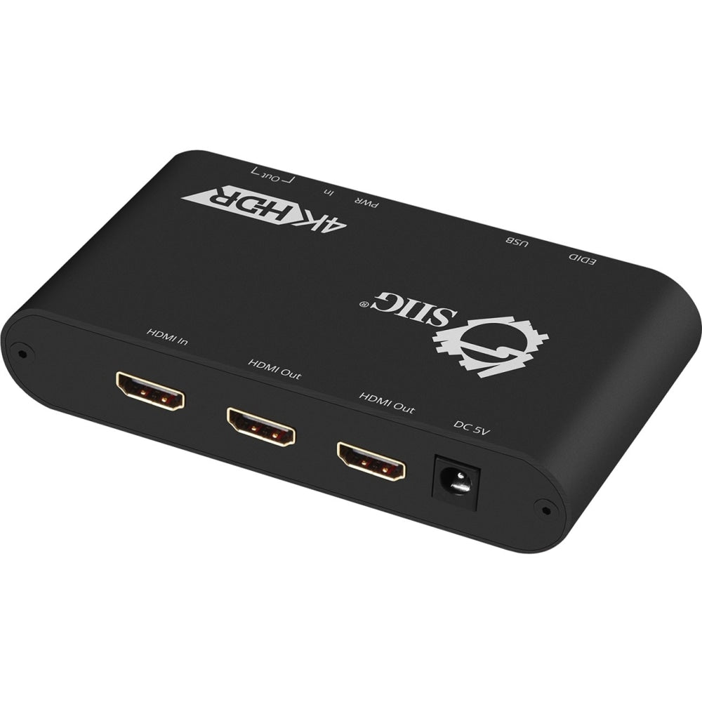 SIIG 1x2 HDMI 2.0 Splitter / Distribution Amplifier With Auto Video Scaling