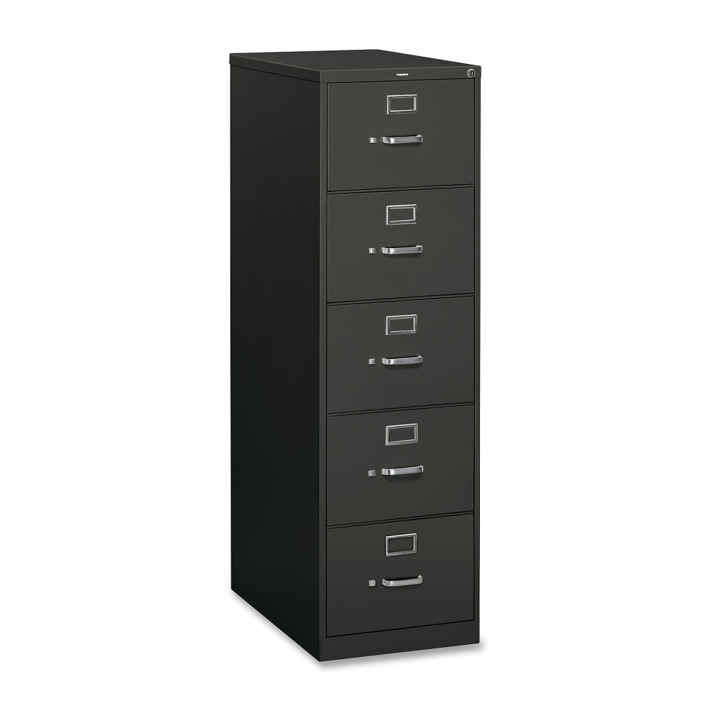 HON 26-1/2inD Vertical 5-Drawer File Cabinet With Lock, Legal, Charcoal