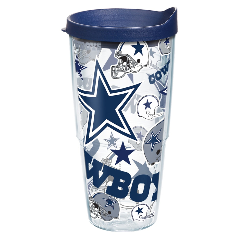 Tervis NFL All-Over Tumbler With Lid, 24 Oz, Dallas Cowboys