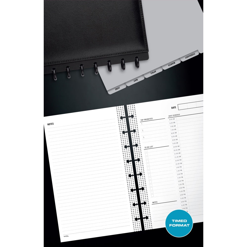 TUL Discbound Undated Daily Refill Pages, Junior Size, 2 Pages Per Day, 50 Sheets