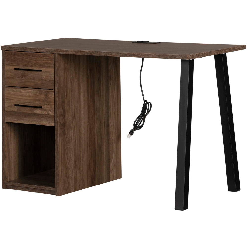 South Shore Zolten 48inW Computer Desk, Natural Walnut