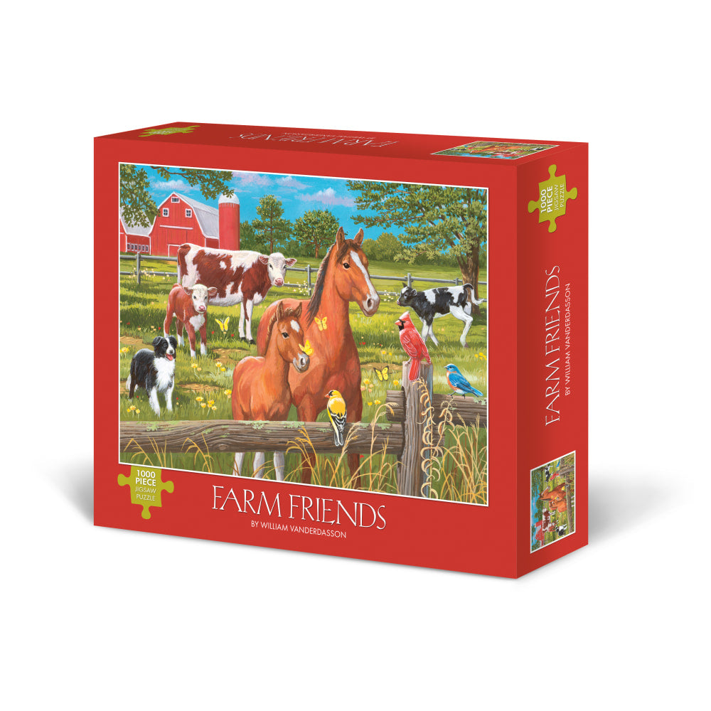 Willow Creek Press 1,000-Piece Puzzle, 26-5/8in x 19-1/4in, Farm Friends