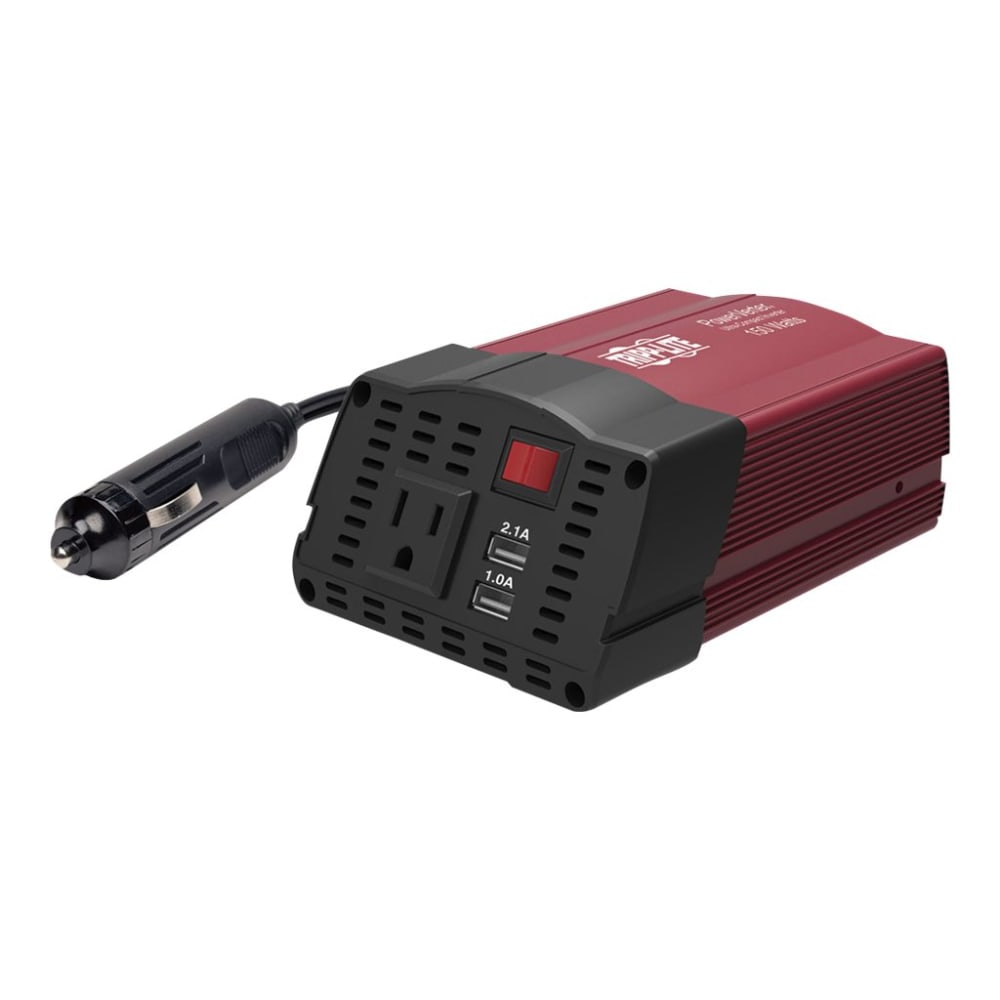 Tripp Lite 150W Compact Car Inverter 12V 120V 2-Port USB Charging 1 Outlet - DC to AC power inverter - 12 V - 150 Watt - output connectors: 3