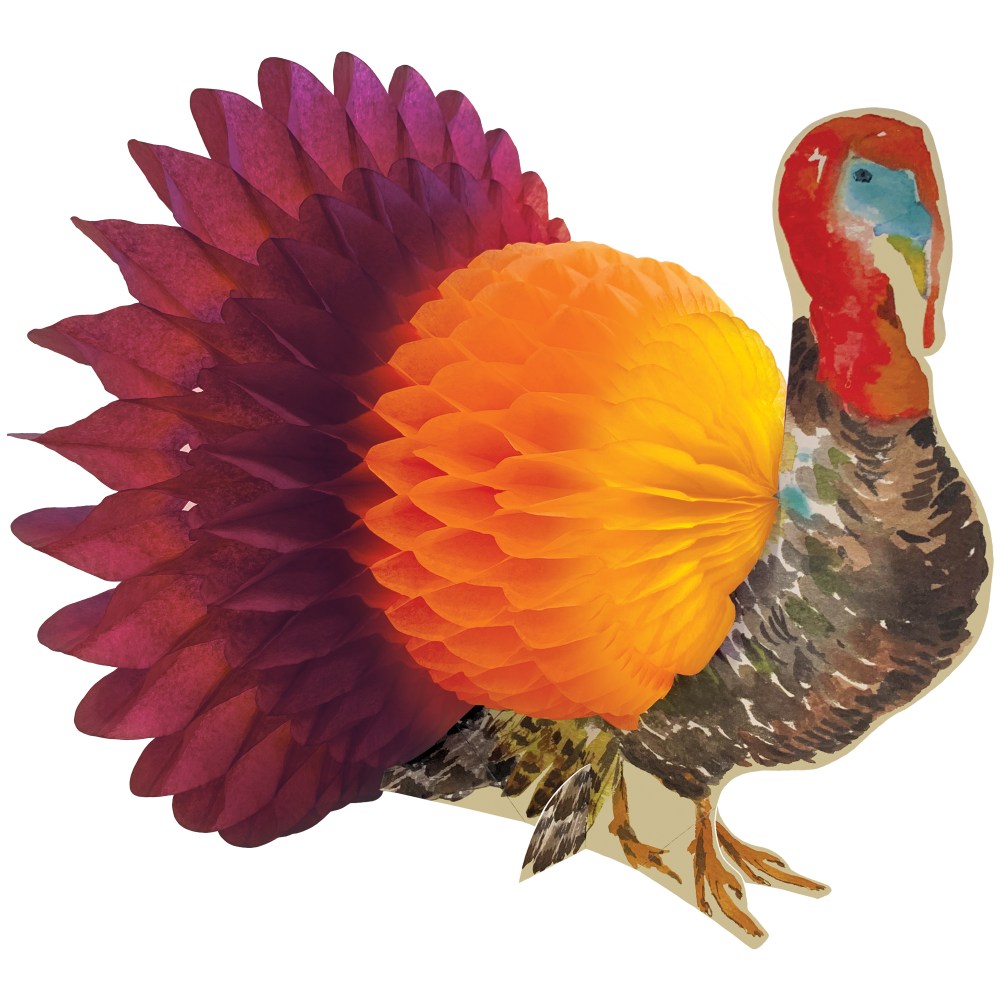 Amscan Thanksgiving Honeycomb Turkey Centerpiece, 24in x 24in, Multicolor