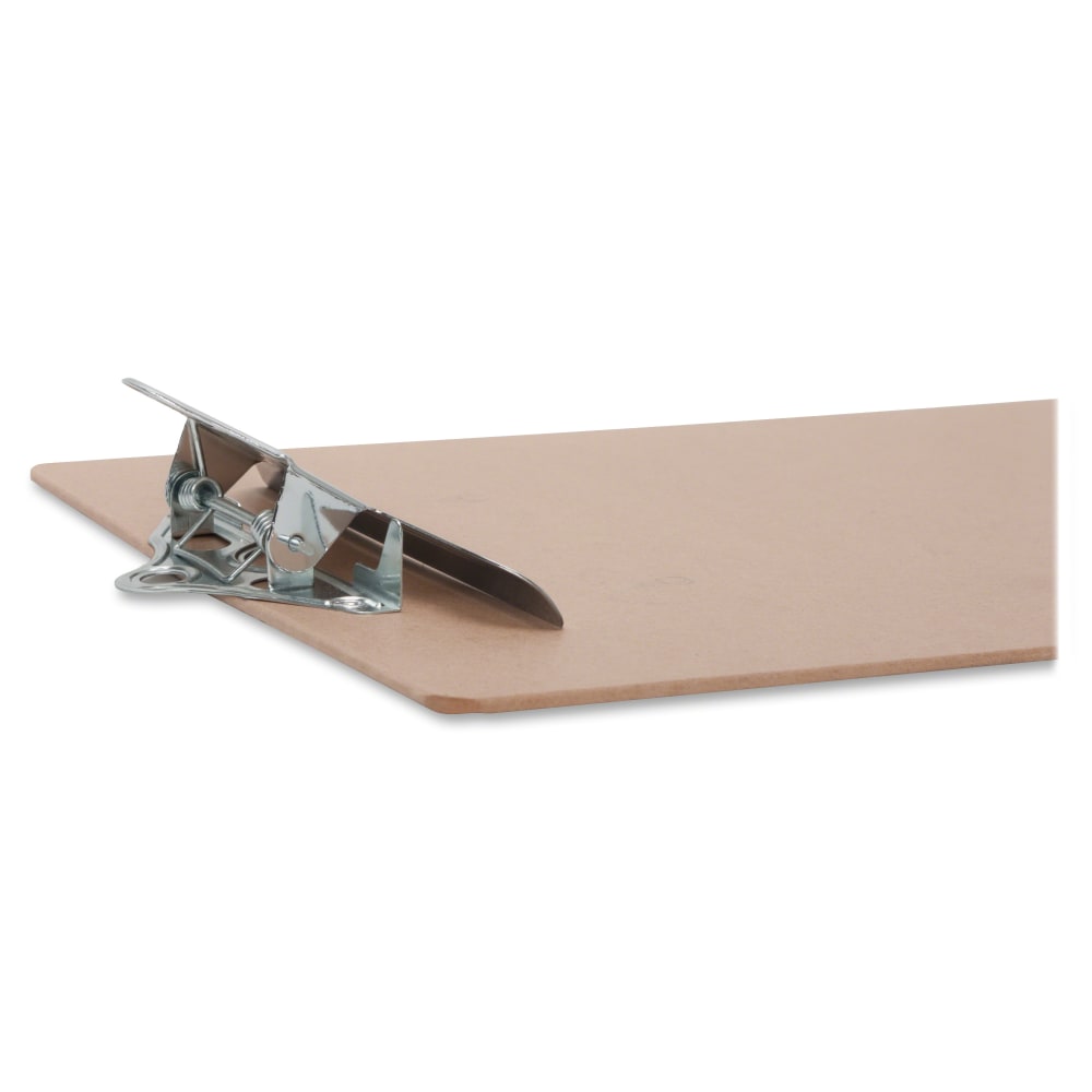 Business Source Hardboard Clipboard - 9in x 15 1/2in - Hardboard - Brown - 1 Each