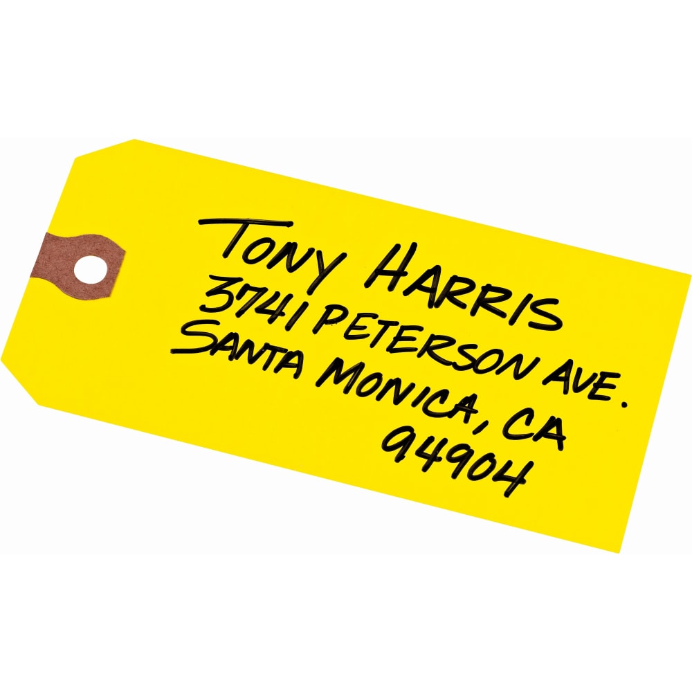 Avery Colored Shipping Tags - 4.75in Length x 2.37in Width - 1000 / Box - Yellow