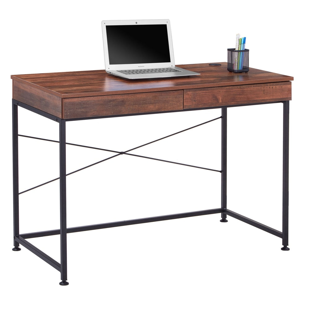 Realspace 44inW Valdi Computer Desk, Brown