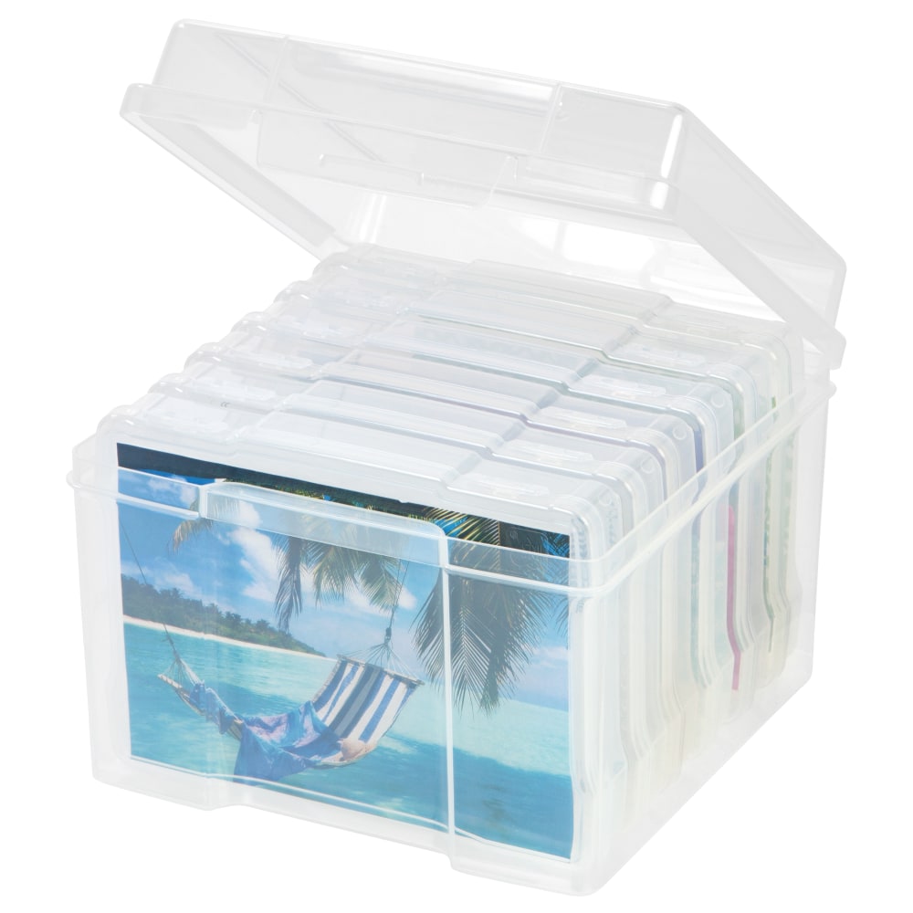 IRIS Craft Keeper For 5in x 7in Photo And Embellishment Cases, 8-5/8in x 8-1/2in x 6-5/8in, Clear