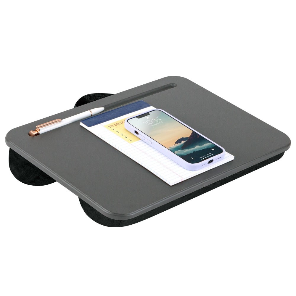 LapGear Compact Lap Desk, 10in x 13-3/4in, Charcoal