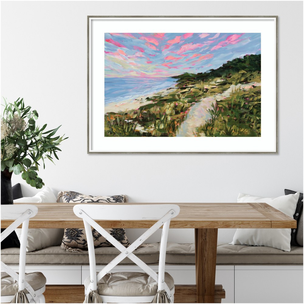 Amanti Art Traverse City by Emily Kenney Wood Framed Wall Art Print, 41inW x 30inH, White